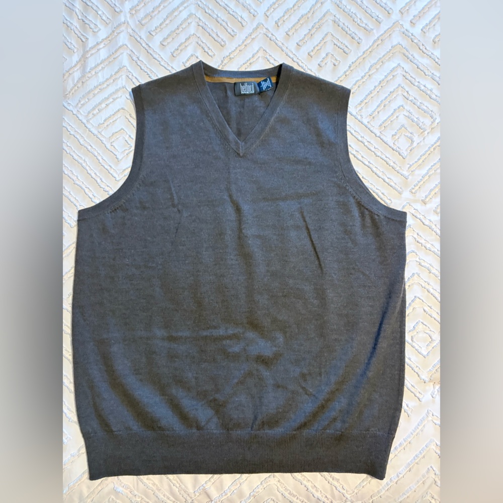 Belford Men's Merino Wool V-Neck Sweater Vest